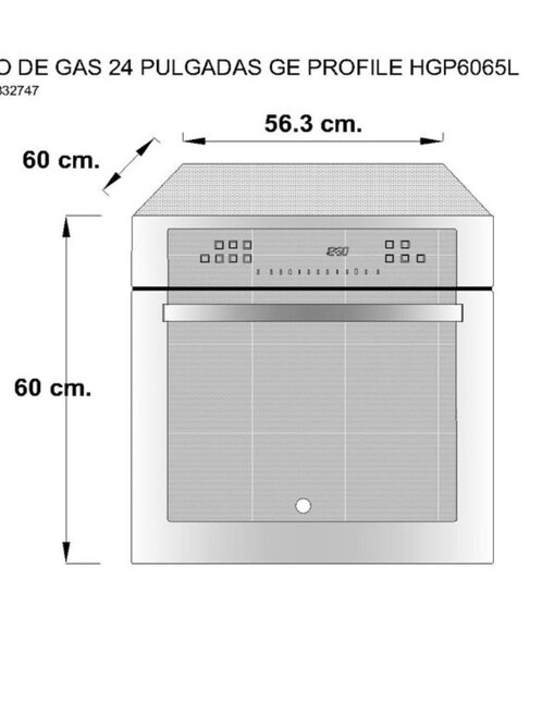 Horno de gas GE Profile HGP6065LWAI0 capacidad 60 litros en Liverpool