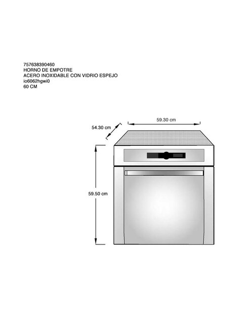 Horno de gas IO Mabe IO6062HGWI0 capacidad 60 litros en Liverpool