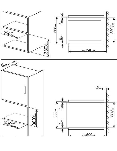 Horno de microondas convencional Smeg modelo FMIU020X 4