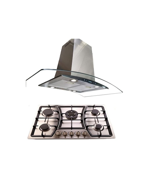 Imagen de producto Combo de campana + parrilla Odipo VENTEX + VIGNUS de acero inoxidable
