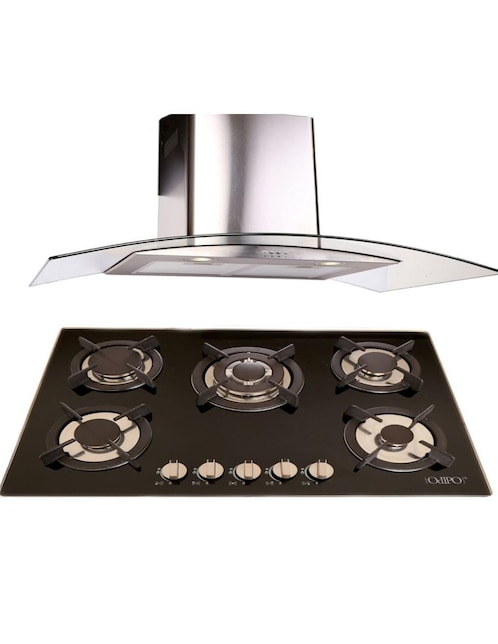 Imagen de producto Combo de parrilla + campana Odipo MANTIX + CAPELLA de cristal templado