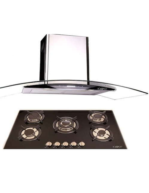 Combo campana de cocina Matrix + Ceres de cristal templado