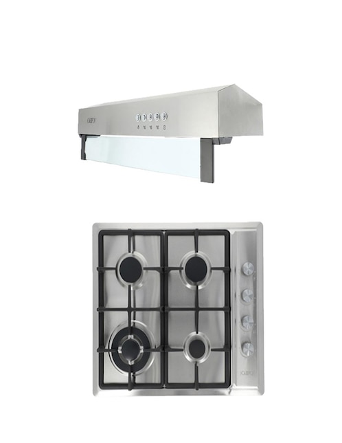 Combo campana de cocina THORY 80 + VULCANO de acero inoxidable