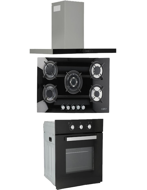 ODIPO Combo Campana 90 cm + Parrilla 87 cm + Horno 60 cm Odipo 86 L