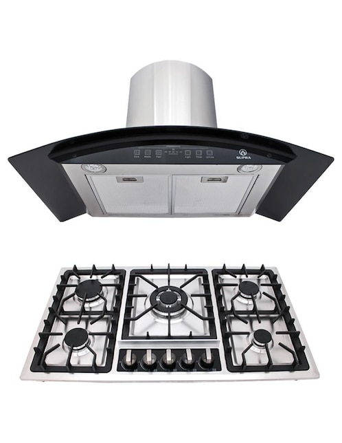 Campana de pared Supra Udine de acero inoxidable
