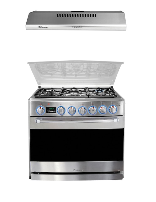 Estufa empotrable a gas Koblenz 76 cm EE6231CAPRI+CMK76IREG