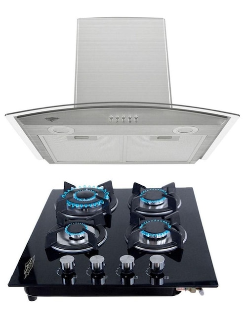 Combo campana de cocina MKZ-CAM600MGTEM4 de acero inoxidable