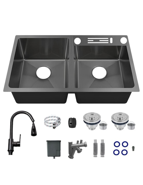 Fregadero de acero inoxidable Yma Home Portacuchillo