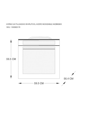 Horno eléctrico Whirlpool AKZM656IX capacidad 68 L