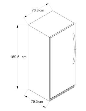 Refrigerador unipuerta Whirlpool 18 pies cúbicos no frost WSZ57L18DM