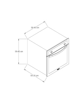 Horno a gas LP Whirlpool WOA205S capacidad 68 L