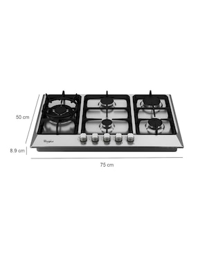 Parrilla a gas empotrable Whirlpool