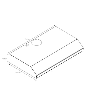 Campana de pared Whirlpool WH7610D de acero inoxidable