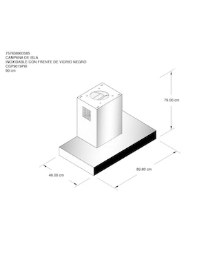 Campana de pared Ge Profile CGP9019P6I de acero inoxidable