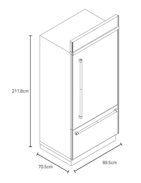 Refrigerador bottom mount Kitchenaid 21 pies cúbicos no frost y fábrica de hielo KBBR306ESS
