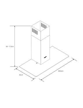 Campana de pared Whirlpool WHW9915S de acero inoxidable