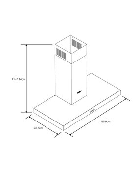 Campana de pared Whirlpool WHW9010S de acero inoxidable