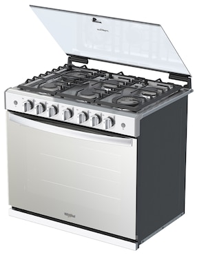 Estufa empotrable a Gas LP Whirlpool 76 cm WER5000S de 6 quemadores
