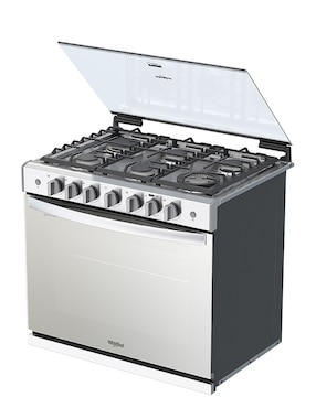 Estufa empotrable a Gas LP Whirlpool 76 cm WER5100S de 6 quemadores
