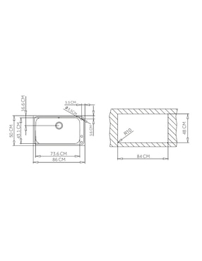 Fregadero de acero Teka BAHIA 1C PLUS