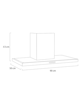 Campana de pared Lg HCEZ3605S de acero inoxidable