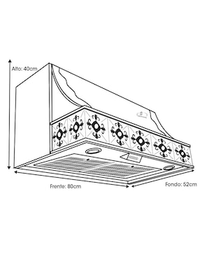 Campana de pared Sanaire CA CUER 080 P de acero