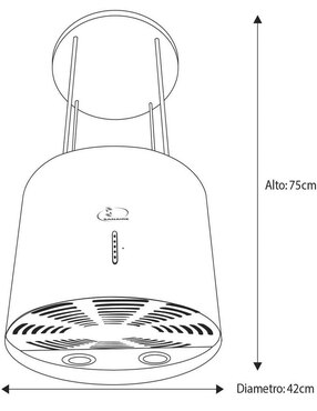 Campana de isla Sanaire CA IBI 42 P SS de acero inoxidable