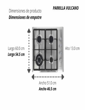 Parrilla a gas lp empotrable Odipo