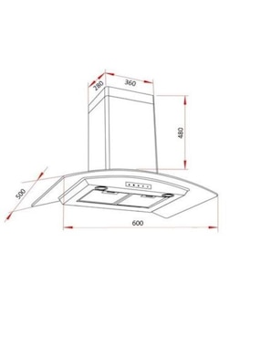 Combo campana de cocina Odipo Marex Plus + Clio de cristal templado
