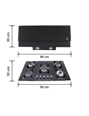 Combo campana de cocina Supra MILAN de acero