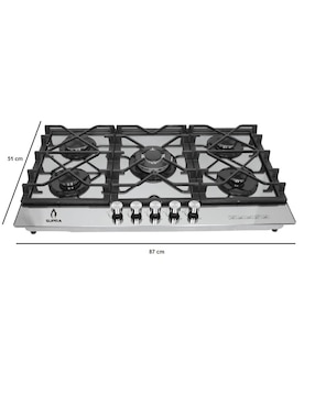 Parrilla a gas lp empotrable Supra