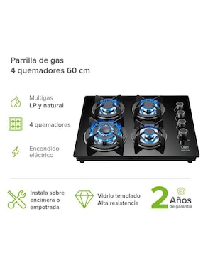 Parrilla multigas empotrable Avera Premium
