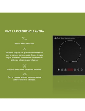 Parrilla a inducción empotrable Avera