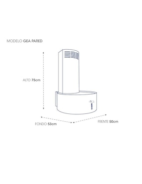 Campana de pared Sanaire ZIRCONIA 50CM