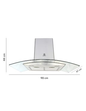 Campana de pared Supra CC-90 de acero inoxidable
