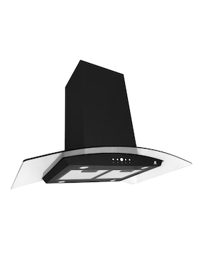 Campana de isla Supra CI-90 BLACK de acero inoxidable