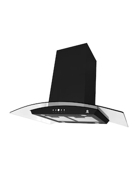 Campana de isla Supra CI-90 BLACK de acero inoxidable