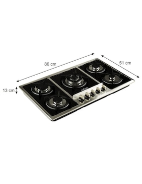 Parrilla a gas lp empotrable Axcent