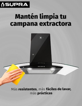Campana de pared Supra CC-60-BLACK de cristal templado
