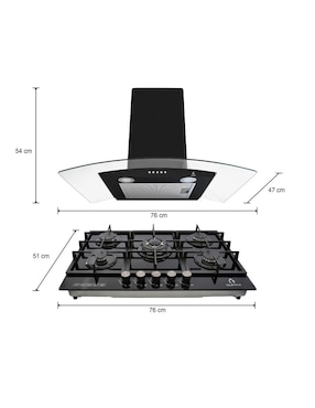 Combo campana de cocina Supra C7-34-CC de acero inoxidable
