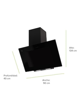 Campana de pared Avera CEV90C de acero inoxidable