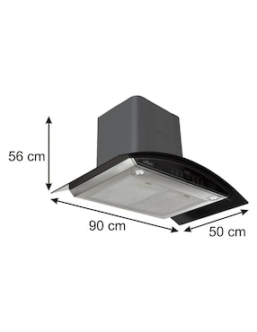 Campana de pared Axcent MAMMA MIA BLACK de acero inoxidable