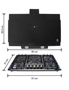 Combo campana de cocina Supra C9-71-AN de acero inoxidable