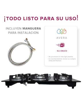 Parrilla a gas lp empotrable Avera