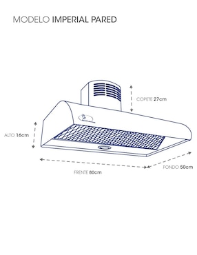 Campana de pared Sanaire IMPERIAL 80 de acero