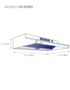 Campana de pared Sanaire FM 76 de acero