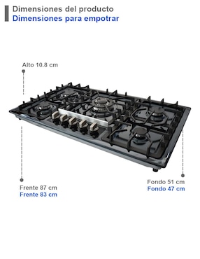 Combo campana de cocina Supra BOSA de acero inoxidable