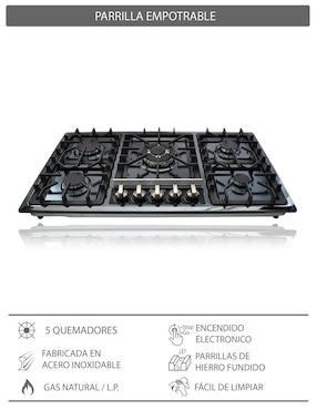 Combo campana de cocina Supra BOSA de acero inoxidable