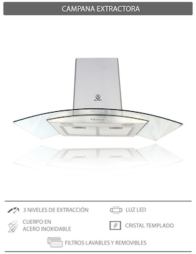 Combo campana de cocina Supra DOZZA de acero inoxidable