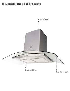 Combo campana de cocina Supra DOZZA de acero inoxidable